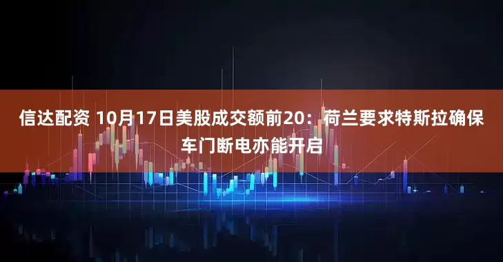 信达配资 10月17日美股成交额前20：荷兰要求特斯拉确保车门断电亦能开启